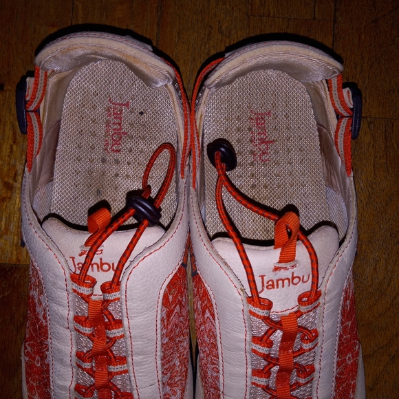 Jambu Womens Robin Shoes Red Black Floral Slip On - Picture 4 of 7